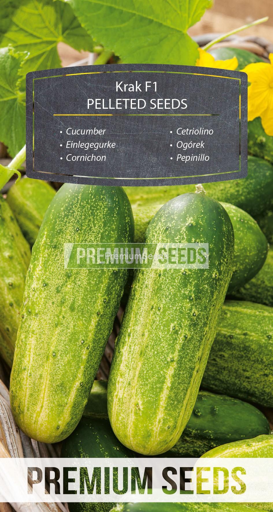 WORLD 14310023PA_PELLETED_RGB_VS Cucumber Krak F1 - PELLETED SEEDS