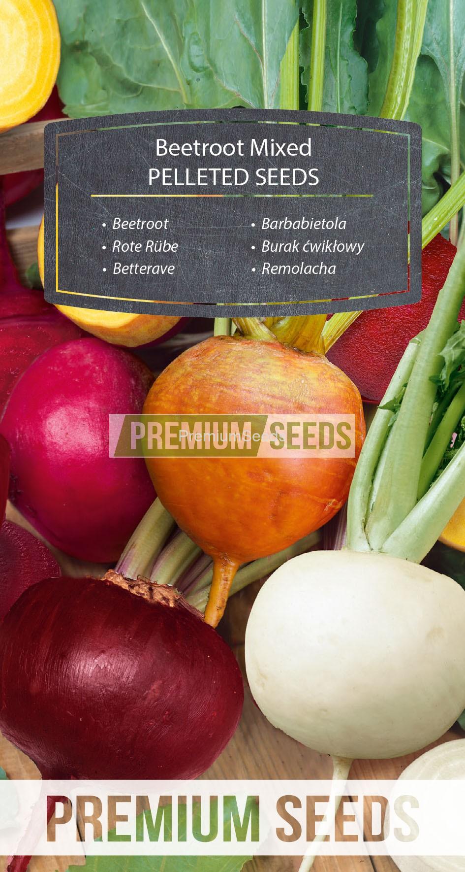 WORLD N 171 3630_PELLETED_RGB_VS Beetroot - mix of colorful varieties - PELLETED SEEDS