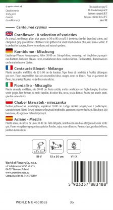 Cornflower - a selection of varieties - seeds