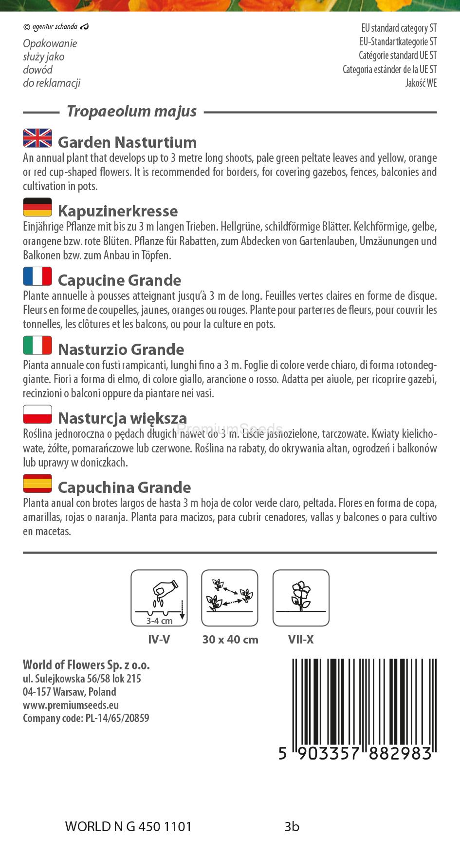 WORLD N G 450 1101.indd Nasturcja większa – nasiona
