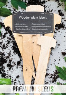 Étiquettes en bois pour plantes - 5 pièces