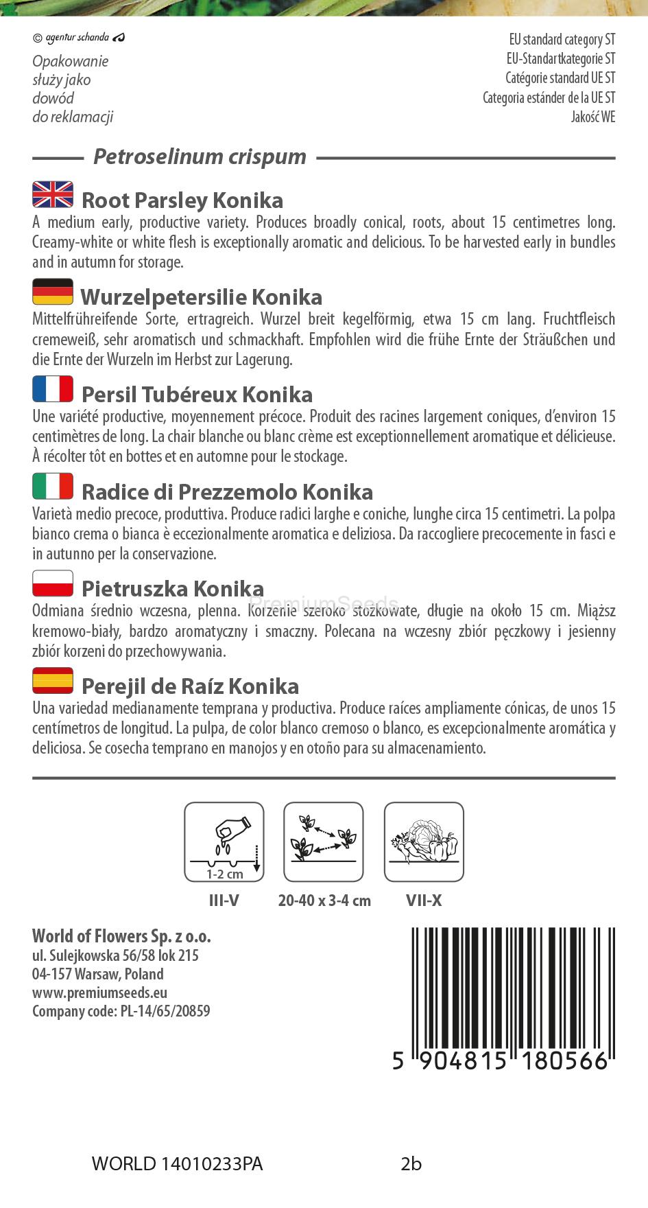 WORLD 14010233PA.indd Persil Tubéreux Konika – semences
