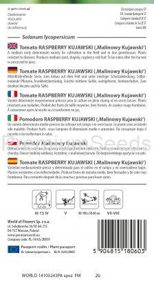 Tomate Raspberry Kujawski - semillas