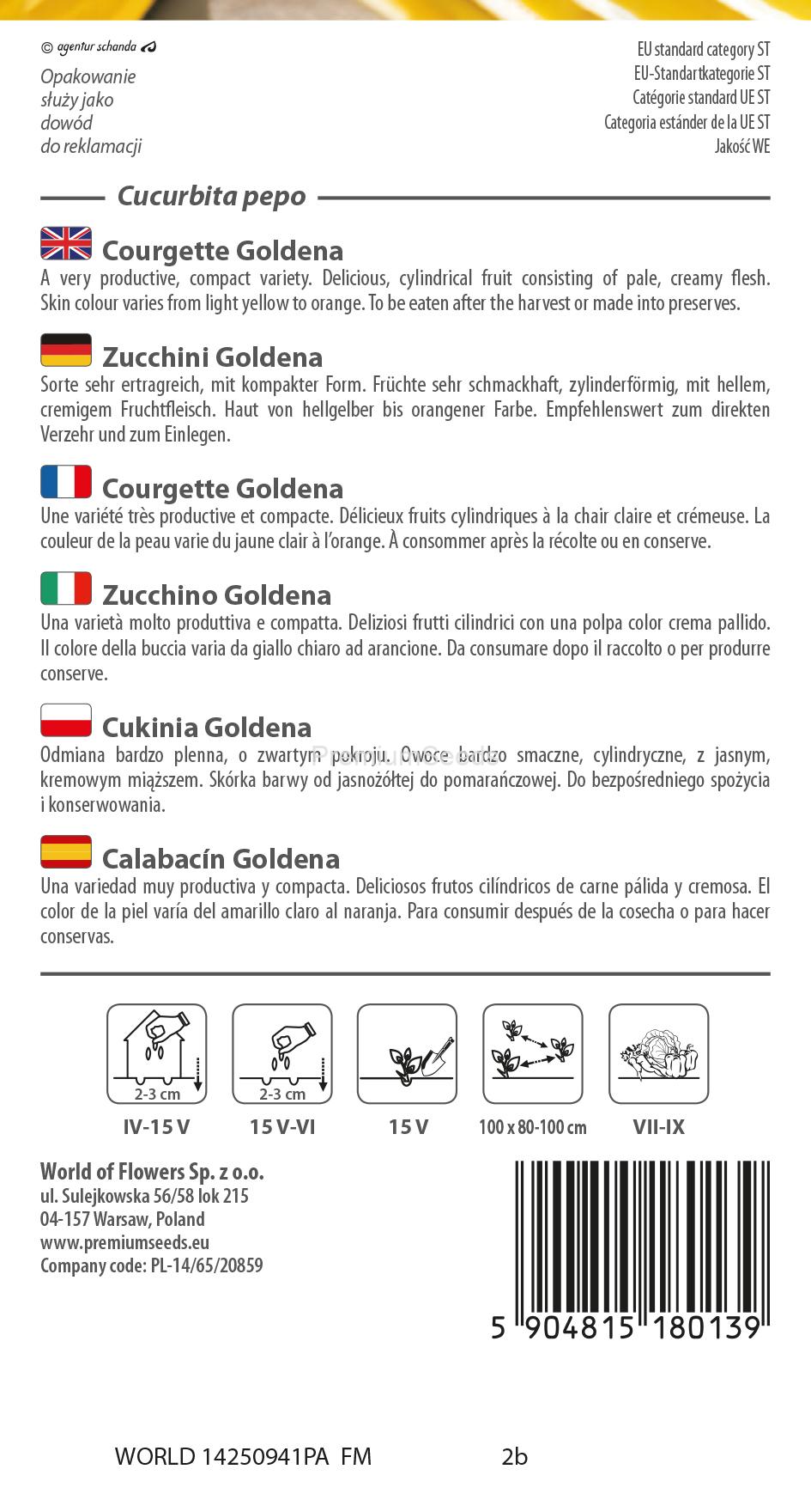 WORLD 14250941PA.indd Calabacín Goldena - semillas