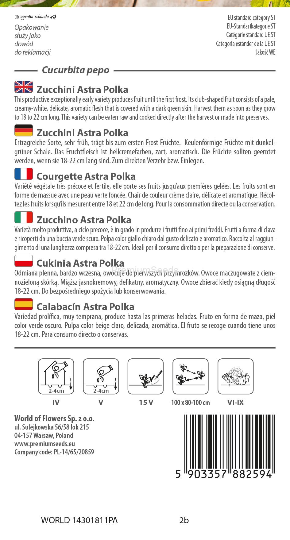 WORLD 14301811PA.indd Calabacín Astra Polka - semillas