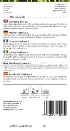 Zanahoria Flakkese 2 – semillas