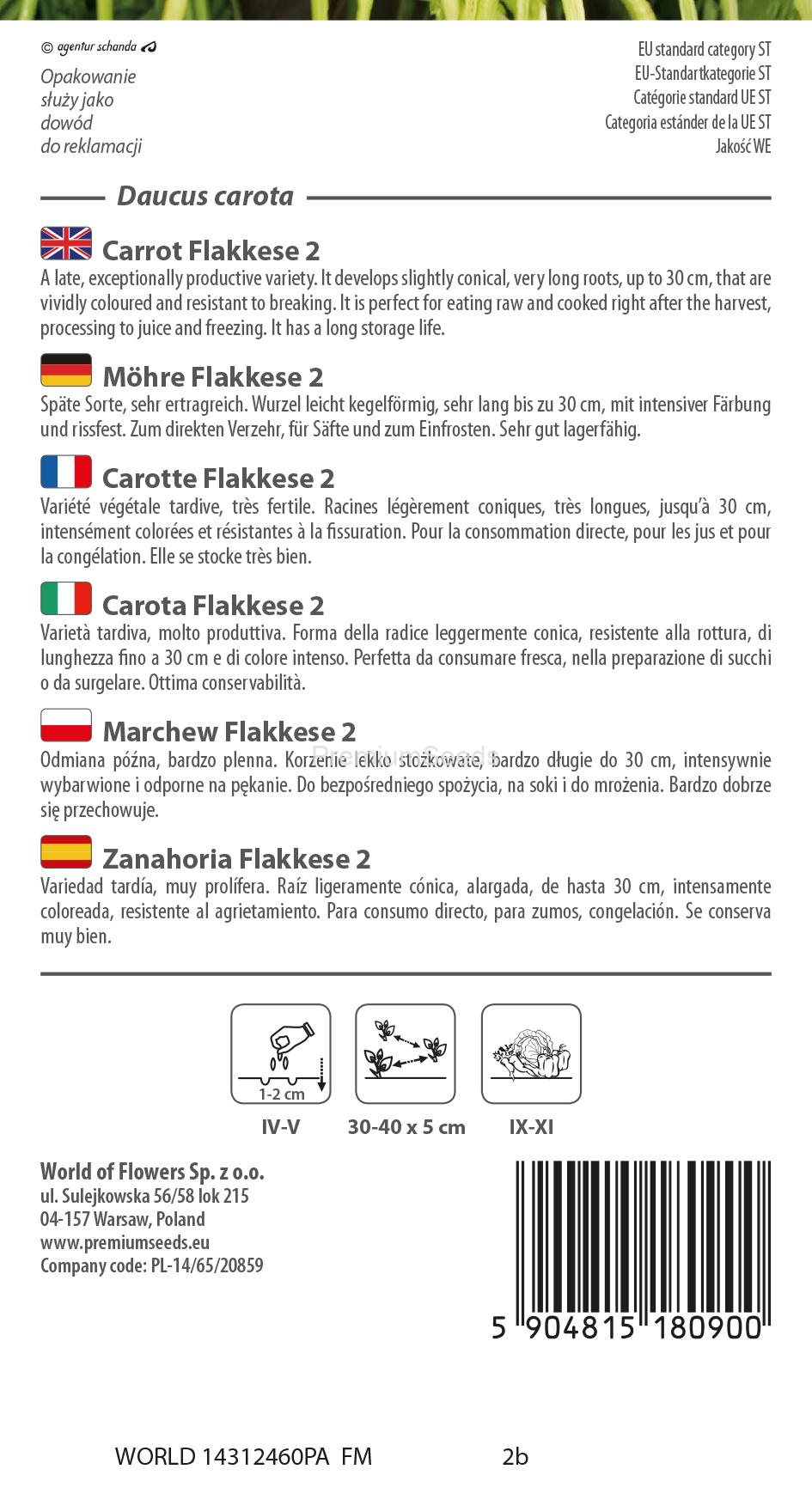 WORLD 14312460PA.indd Zanahoria Flakkese 2 – semillas