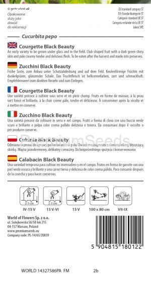 Courgette Black Beauty - semences