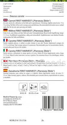 Carotte First Harvest - semences