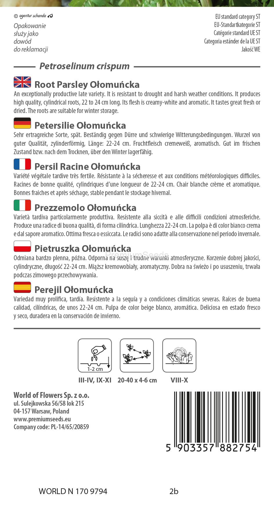 WORLD N 170 9794.indd Persil Racine Ołomuńcka – semences