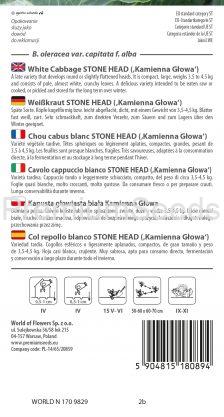 Col repollo blanco Stone Head - semillas