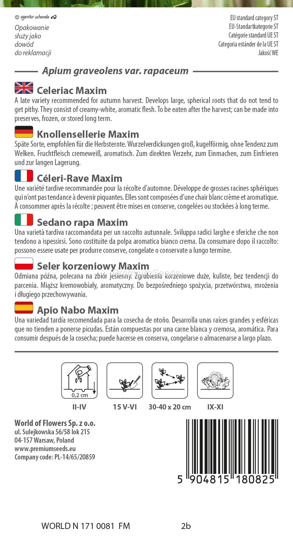 WORLD N 171 0081.indd Knollensellerie Maxim – Samen