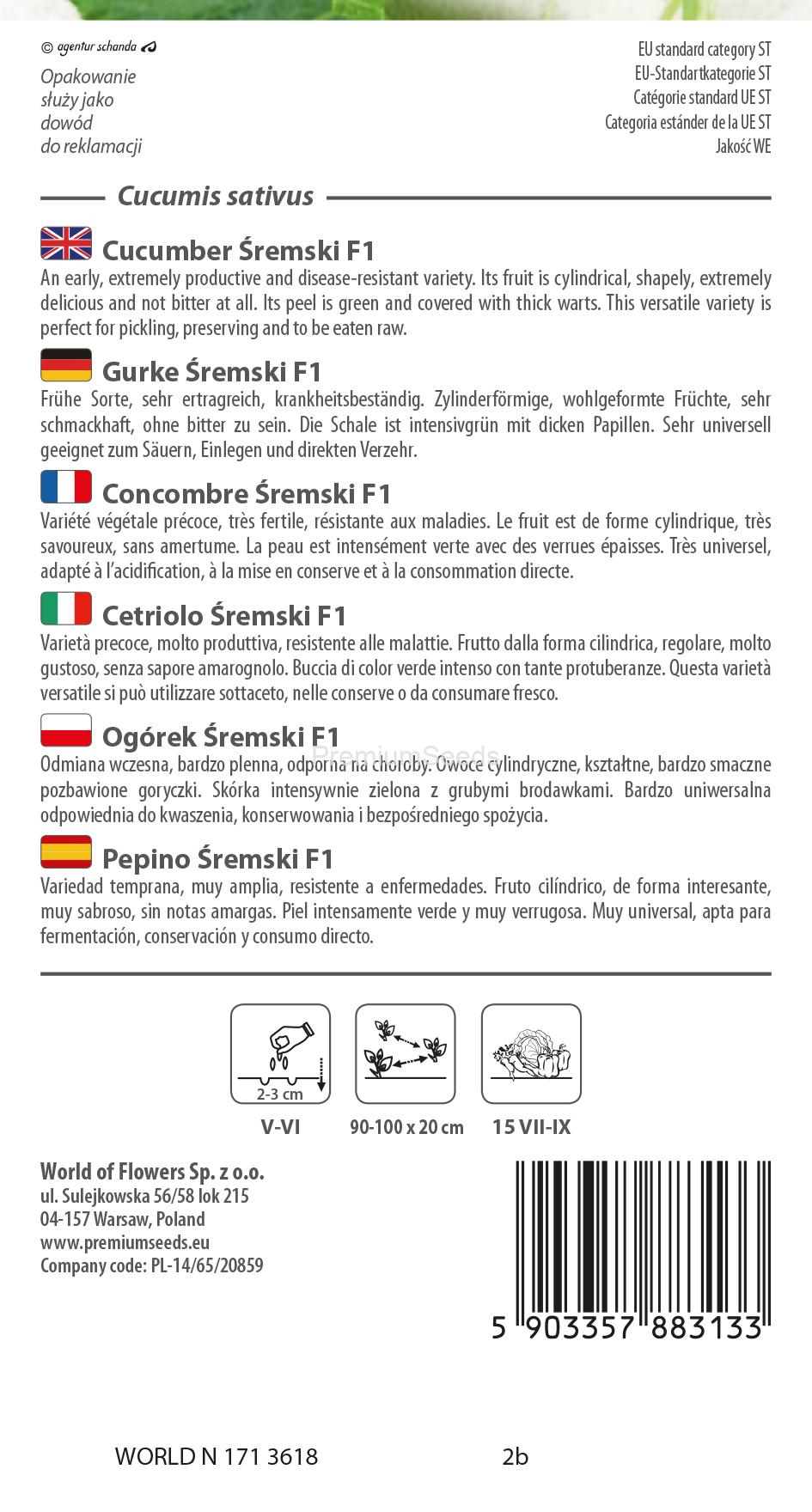 WORLD N 171 3618.indd Pepinillo Śremski F1 – semillas