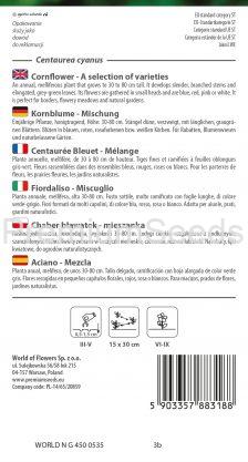 Aciano - mezcla - semillas