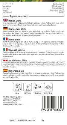 Rabanito Zlata - semillas