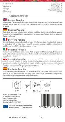 Pimiento Poupila - semillas