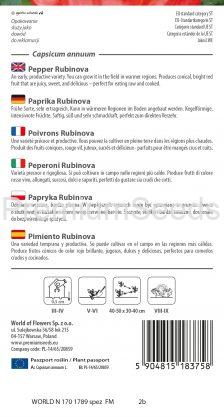 Pepper Rubinova - seeds