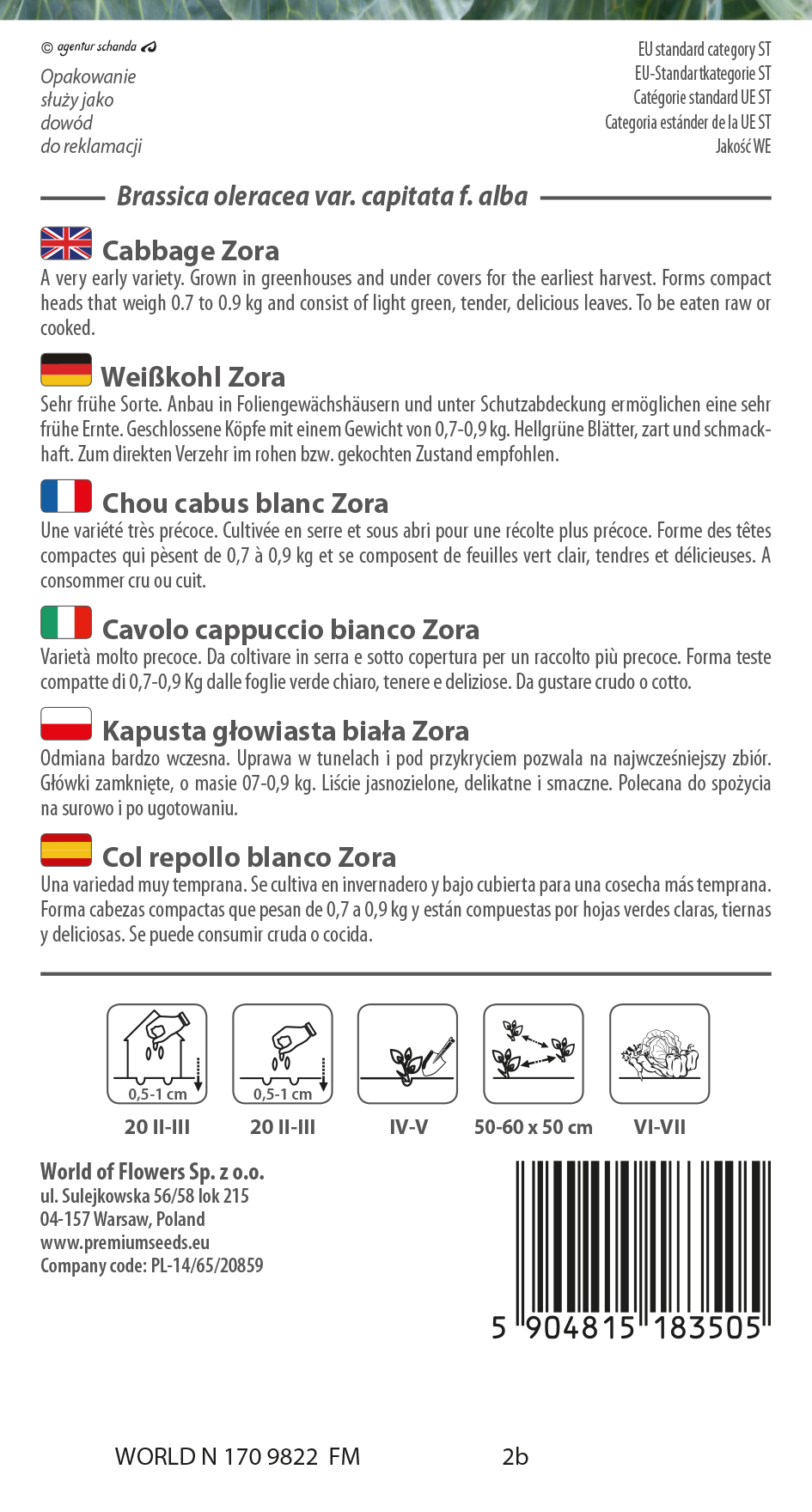 WORLD N 170 9822.indd Cabbage Zora - seeds