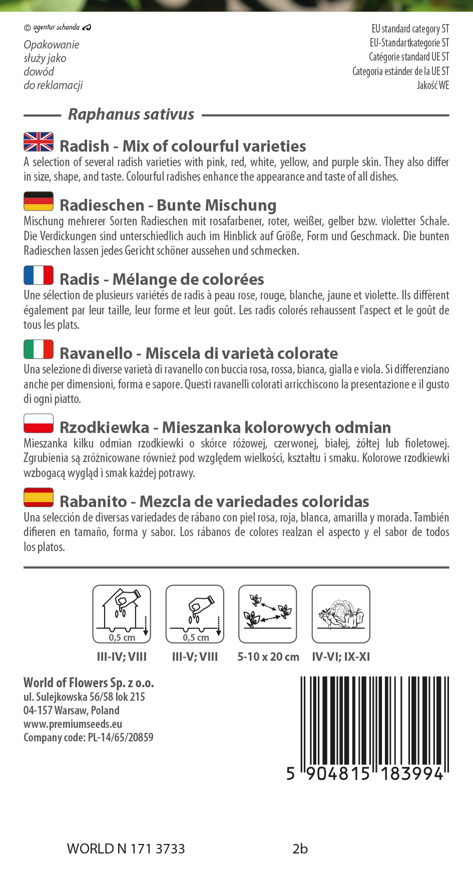 WORLD N 171 3733.indd Radish - mix of colourful varieties