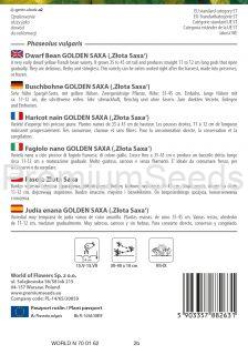 Judía enana Golden Saxa - semillas