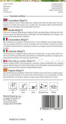 Pepino Altaj F1 - semillas