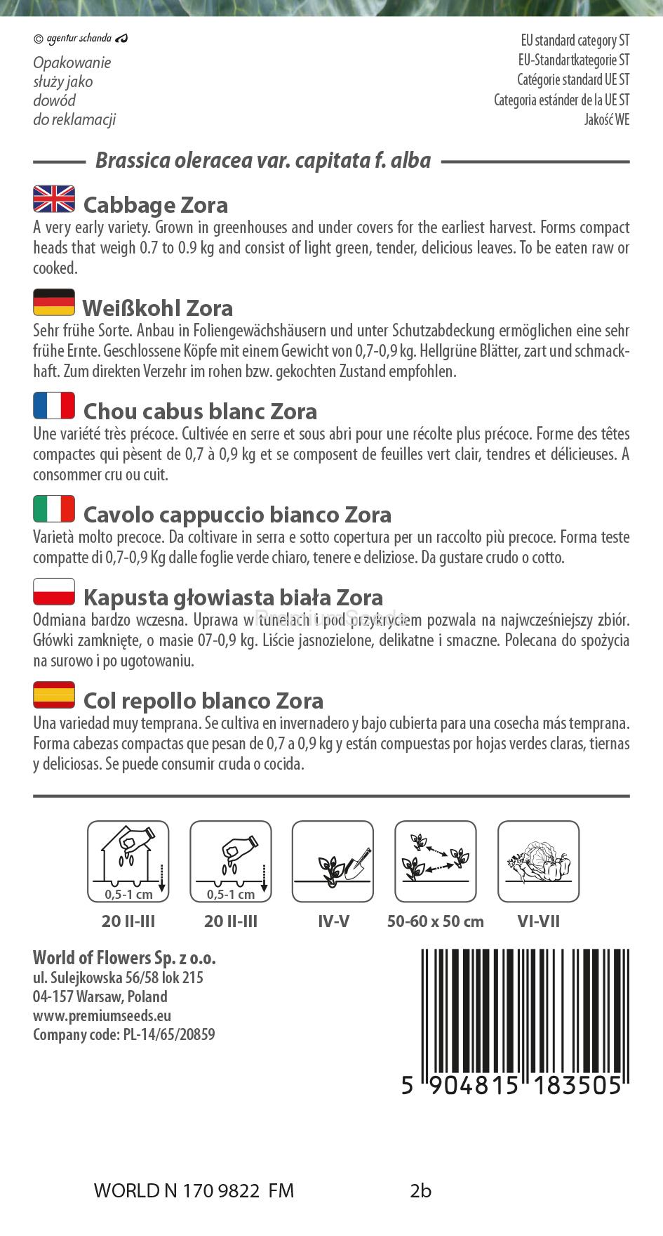 WORLD N 170 9822.indd Col repollo blanco Zora - semillas