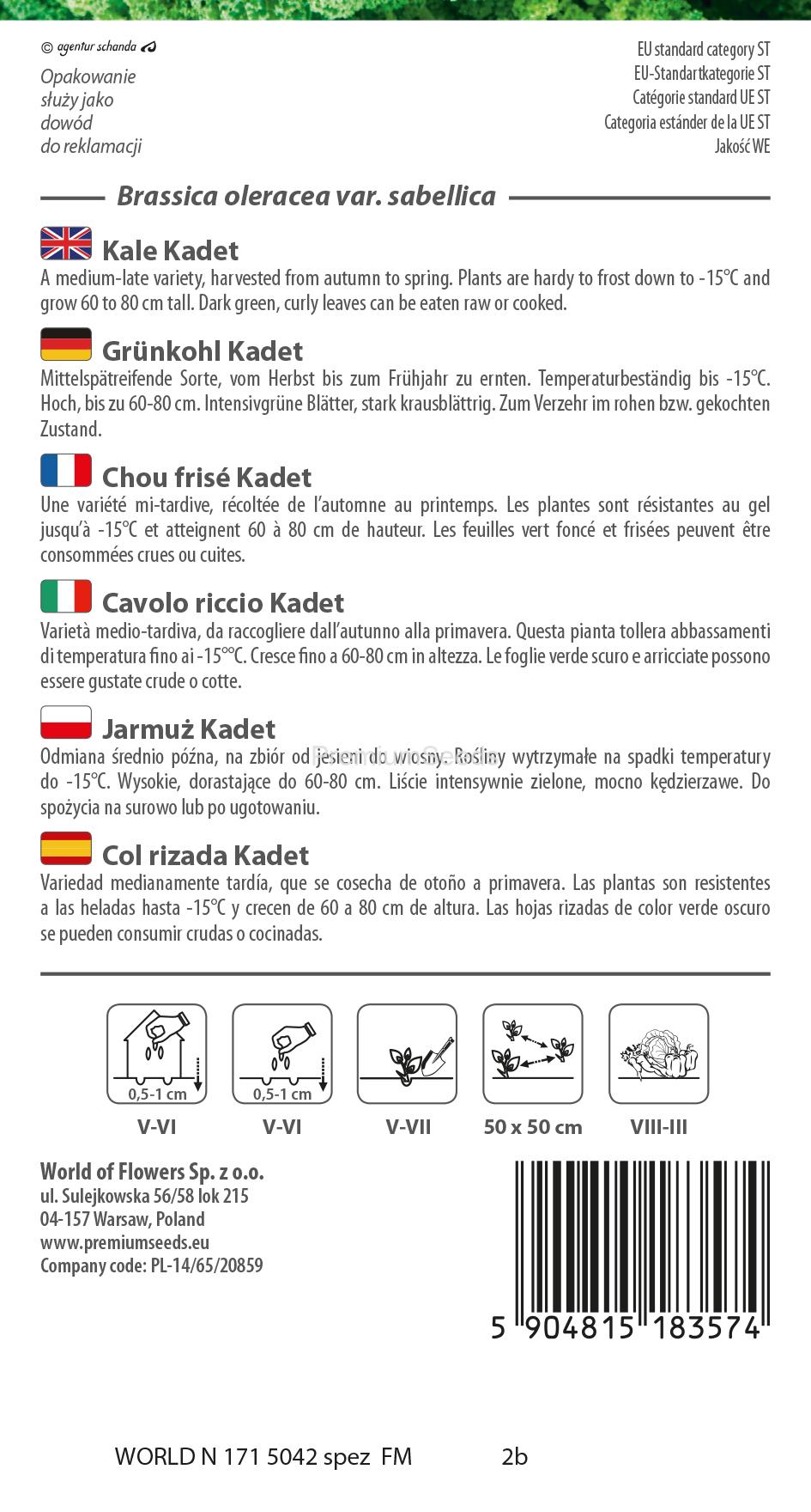 WORLD N 171 5042 spez.indd Col rizada Kadet - semillas