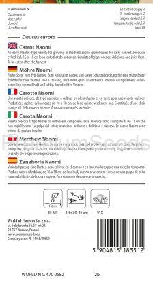 Zanahoria Naomi - semillas