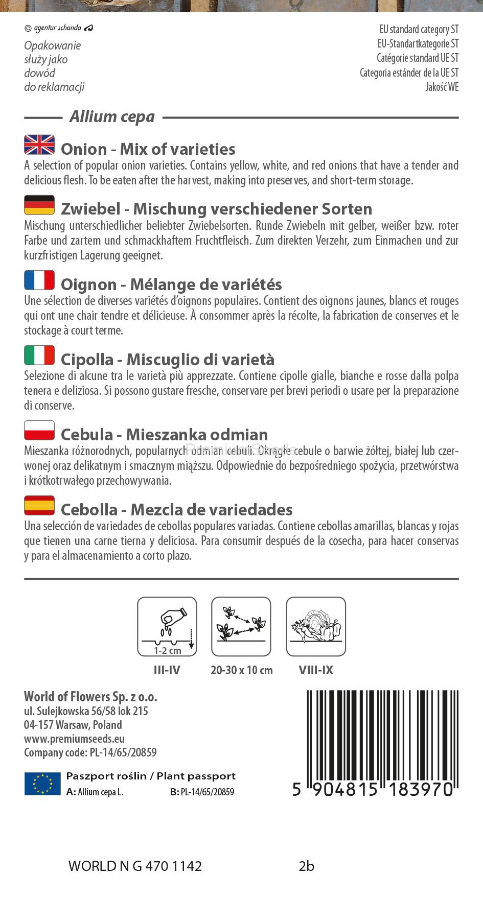 WORLD N G 470 1142.indd Cebolla - mezcla de variedades - semillas