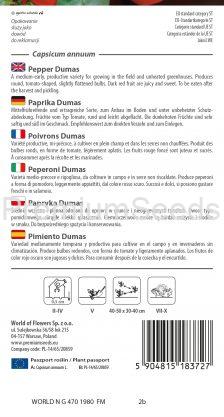 Pimiento Dumas - semillas