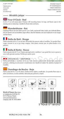 Four O'Clock - Red - seeds