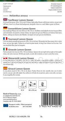 Girasol Lemon Queen - semillas
