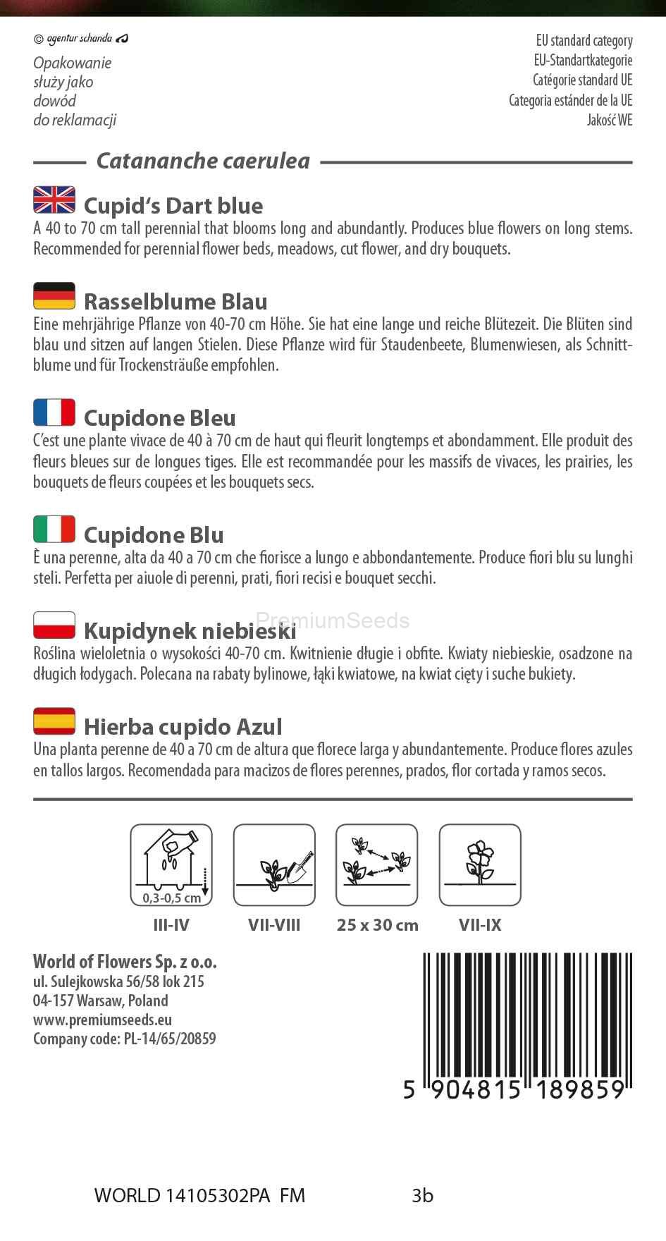 WORLD 14105302PA_RS Hierba cupido Azul - semillas