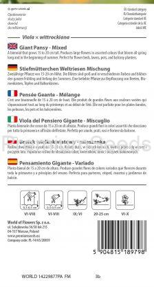 Pensamiento Gigante - Variado - semillas