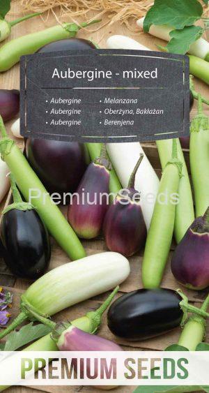 Aubergine - mixed - seeds